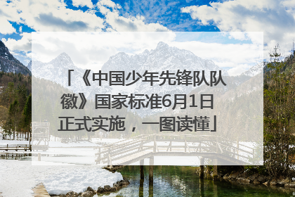 《中国少年先锋队队徽》国家标准6月1日正式实施，一图读懂