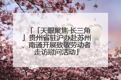 「天眼聚焦·长三角」贵州省驻沪办赴苏州、南通开展致敬劳动者走访慰问活动