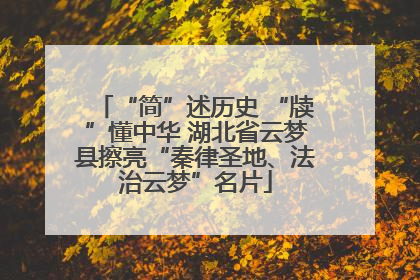 “简”述历史 “牍”懂中华 湖北省云梦县擦亮“秦律圣地、法治云梦”名片