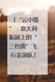 “云中箭”：意大利航展上的“三色箭”飞行表演队