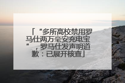 “多所高校禁用罗马仕两万毫安充电宝”，罗马仕发声明道歉：已展开核查