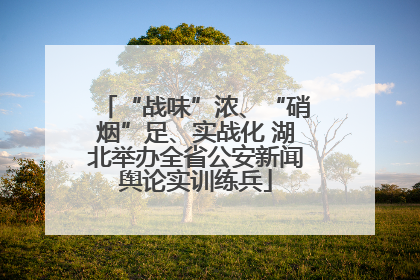 “战味”浓、“硝烟”足、实战化 湖北举办全省公安新闻舆论实训练兵