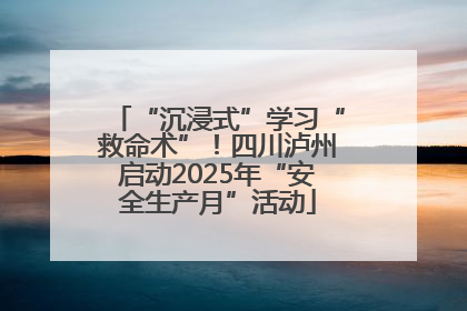 “沉浸式”学习“救命术”！四川泸州启动2025年“安全生产月”活动