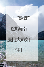 “蝴蝶”飞进海南 厦门大雨如注
