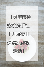 灵宝市检察院携手社工开展夏日送清凉帮教活动