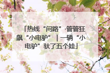 热线“问路”·管管狂飙“小电驴”｜一辆“小电驴”驮了五个娃