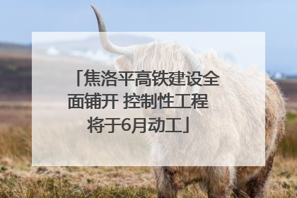 焦洛平高铁建设全面铺开 控制性工程将于6月动工