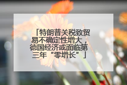 特朗普关税致贸易不确定性增大，德国经济或面临第三年“零增长”