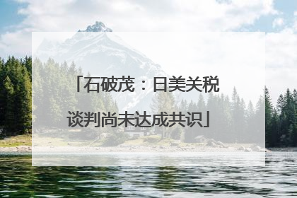 石破茂：日美关税谈判尚未达成共识