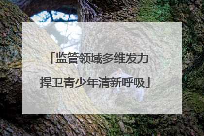 监管领域多维发力 捍卫青少年清新呼吸
