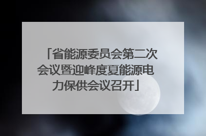 省能源委员会第二次会议暨迎峰度夏能源电力保供会议召开