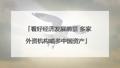 看好经济发展前景 多家外资机构唱多中国资产
