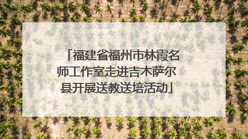 福建省福州市林霞名师工作室走进吉木萨尔县开展送教送培活动