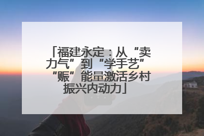 福建永定：从“卖力气”到“学手艺”“赈”能量激活乡村振兴内动力