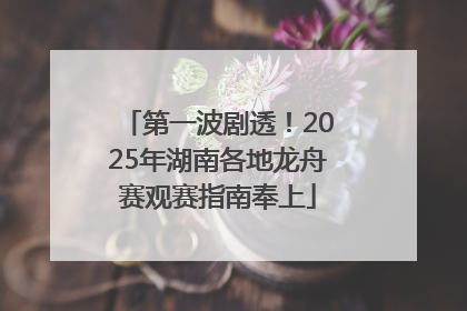 第一波剧透！2025年湖南各地龙舟赛观赛指南奉上