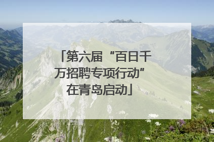 第六届“百日千万招聘专项行动”在青岛启动