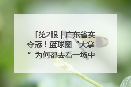 第2眼｜广东省实夺冠！篮球圈“大拿”为何都去看一场中学生比赛？