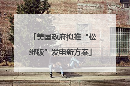 美国政府拟推“松绑版”发电新方案