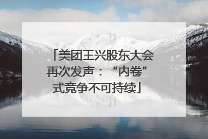 美团王兴股东大会再次发声：“内卷”式竞争不可持续