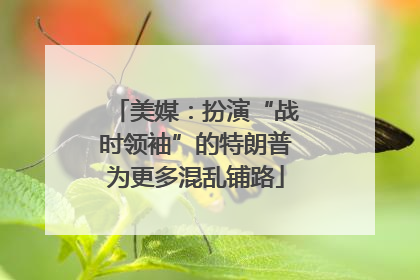 美媒：扮演“战时领袖”的特朗普为更多混乱铺路