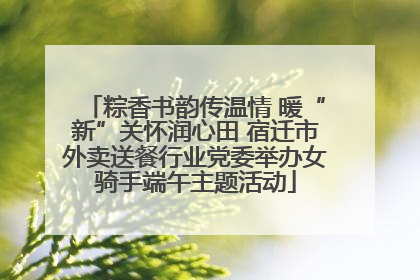 粽香书韵传温情 暖“新”关怀润心田 宿迁市外卖送餐行业党委举办女骑手端午主题活动