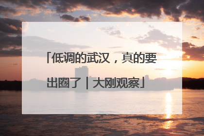 低调的武汉，真的要出圈了｜大刚观察