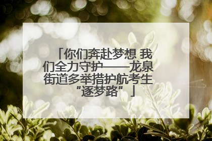 你们奔赴梦想 我们全力守护——龙泉街道多举措护航考生“逐梦路”