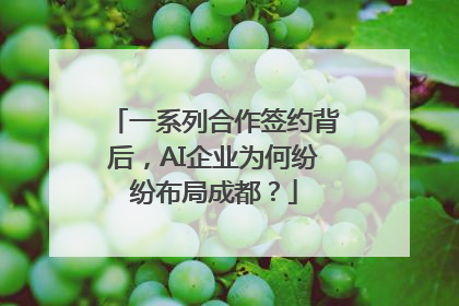 一系列合作签约背后，AI企业为何纷纷布局成都？