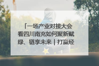 一场产业对接大会 看四川南充如何聚新赋绿、链享未来｜打赢经济发展翻身仗