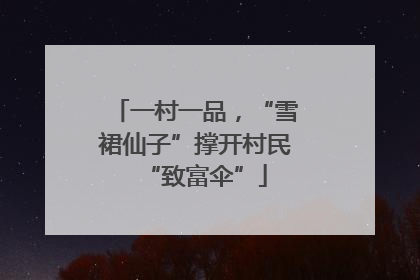 一村一品，“雪裙仙子”撑开村民“致富伞”