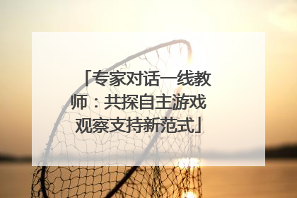 专家对话一线教师：共探自主游戏观察支持新范式