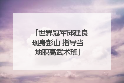 世界冠军邱建良现身彭山 指导当地职高武术班