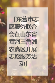 东营市志愿服务联合会在山东省黄河三角洲农高区开展志愿服务活动