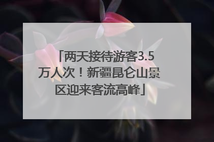 两天接待游客3.5万人次！新疆昆仑山景区迎来客流高峰