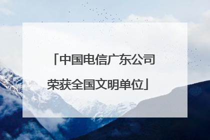 中国电信广东公司荣获全国文明单位