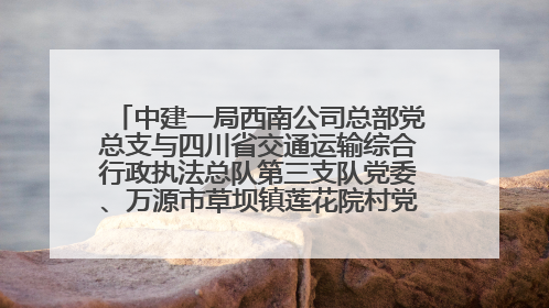 中建一局西南公司总部党总支与四川省交通运输综合行政执法总队第三支队党委、万源市草坝镇莲花院村党支部开展党建联建