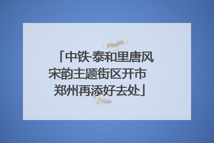 中铁·泰和里唐风宋韵主题街区开市 郑州再添好去处