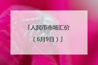 人民币市场汇价（6月9日）