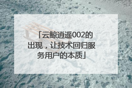 云鲸逍遥002的出现，让技术回归服务用户的本质