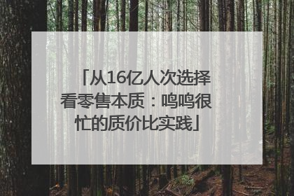 从16亿人次选择看零售本质：鸣鸣很忙的质价比实践