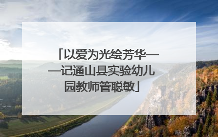 以爱为光绘芳华——记通山县实验幼儿园教师管聪敏