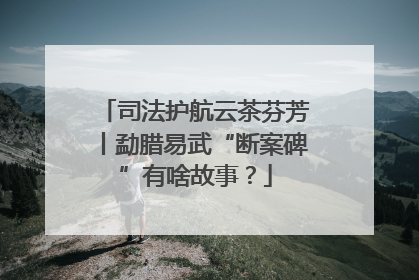 司法护航云茶芬芳丨勐腊易武“断案碑”有啥故事？