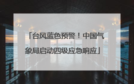 台风蓝色预警！中国气象局启动四级应急响应