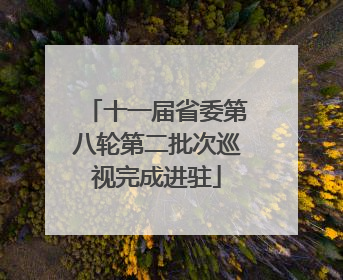 十一届省委第八轮第二批次巡视完成进驻