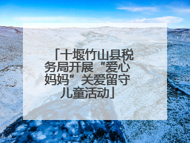十堰竹山县税务局开展“爱心妈妈”关爱留守儿童活动