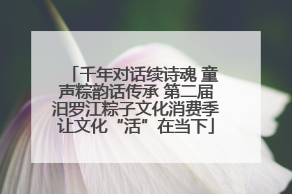 千年对话续诗魂 童声粽韵话传承 第二届汨罗江粽子文化消费季让文化“活”在当下