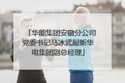 华能集团安徽分公司党委书记马冰武履新华电集团副总经理