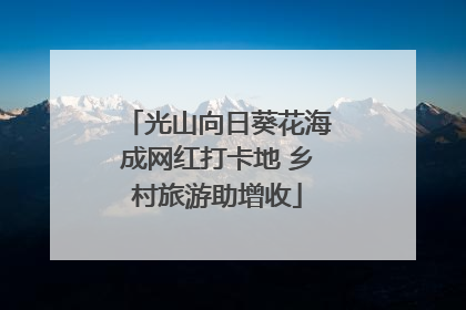 光山向日葵花海成网红打卡地 乡村旅游助增收