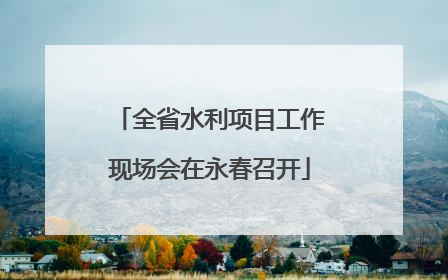 全省水利项目工作现场会在永春召开