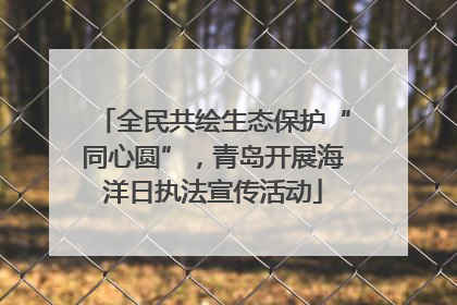 全民共绘生态保护“同心圆”，青岛开展海洋日执法宣传活动